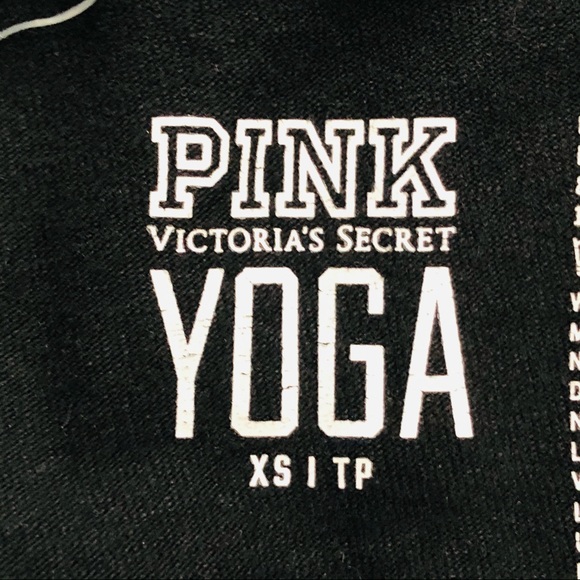 PINK “I Hate Running” Graphics Black Yoga Pants XS - Picture 8 of 12